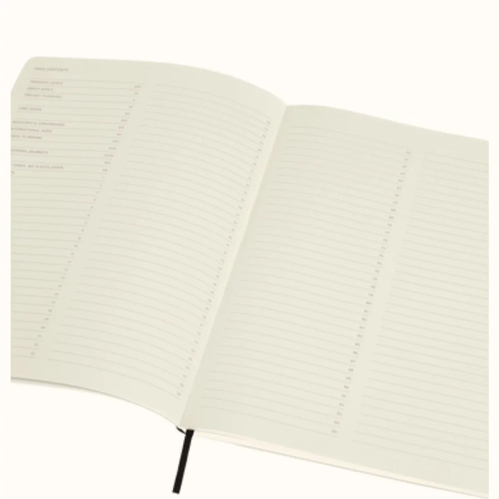 NIB Moleskine Limited Collection Leather Large Ruled Soft Cover Notebook Black